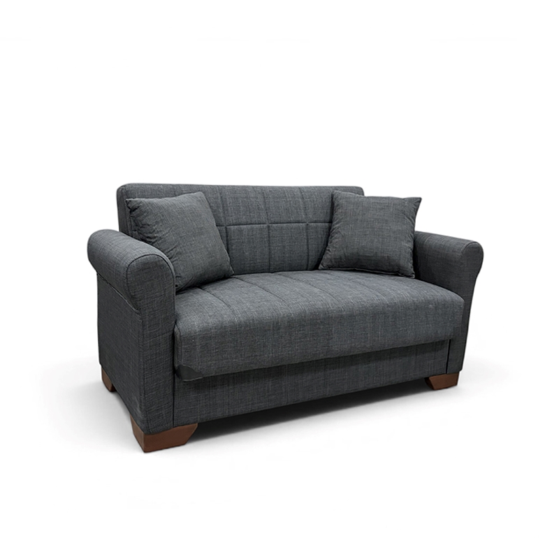 VAVEL DARK GREY ΥΦΑΣΜΑ 2ΘΕΣΙΟΣ ΚΑΝΑΠΕΣ/ΚΡΕΒΑΤΙ ΜΕ ΑΠΟΘ.ΧΩΡΟ 156Χ85Χ80εκ.