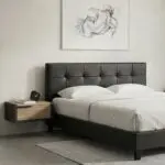 Κρεβάτι Ίος 69 από τεχνόδερμα χρώμα μαύρο 160×200εκ. – εικόνα 3