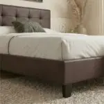 Κρεβάτι Ίος 69 από τεχνόδερμα χρώμα καφέ 160×200εκ. – εικόνα 2