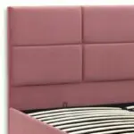 Κρεβάτι Λευκάδα 82 βελούδινο με αποθηκευτικό χώρο χρώμα σάπιο μήλο 160×200εκ. – εικόνα 7