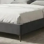 Κρεβάτι Θήρα 74 υφασμάτινο χρώμα ανθρακί 160×200εκ. – εικόνα 3