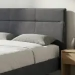 Κρεβάτι Θήρα 74 υφασμάτινο χρώμα ανθρακί 160×200εκ. – εικόνα 4