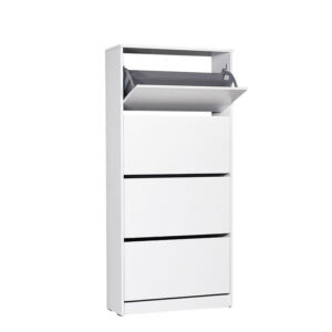 Παπουτσοθήκη Flat Duo 24 ζευγών χρώμα λευκό 73x26x157εκ.