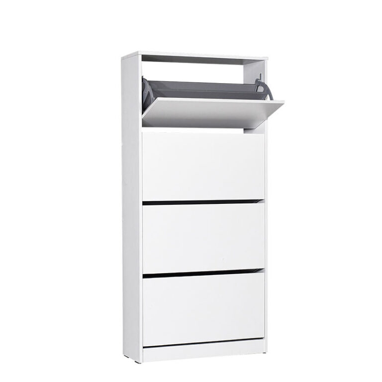Παπουτσοθήκη Flat Duo 24 ζευγών χρώμα λευκό 73x26x157εκ.