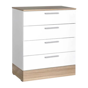 Συρταριέρα Base χρώμα oak - λευκό 72x40x88εκ.