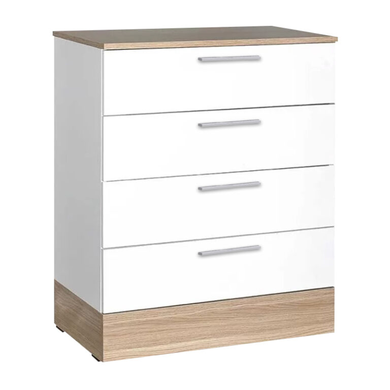 Συρταριέρα Base χρώμα oak – λευκό 72x40x88εκ.