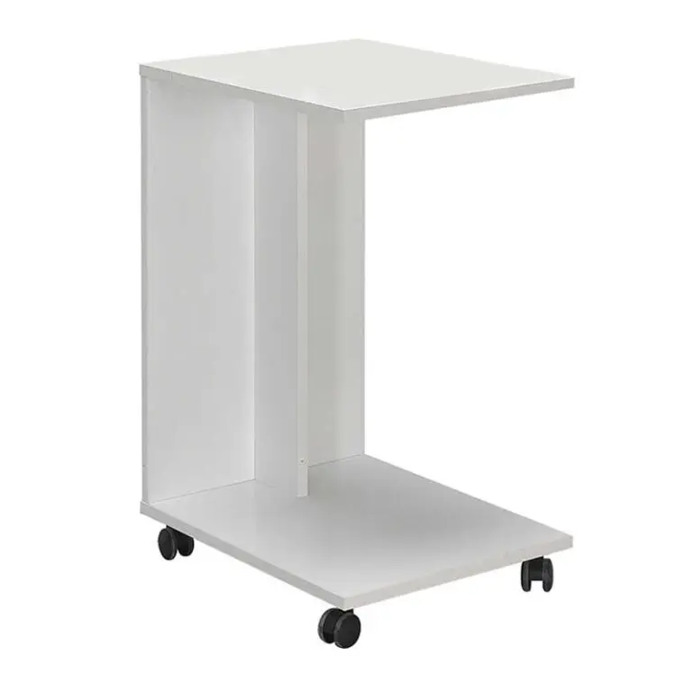 Τραπεζάκι βοηθητικό Πόρος 49 χρώμα λευκό gloss 35x45x65εκ.