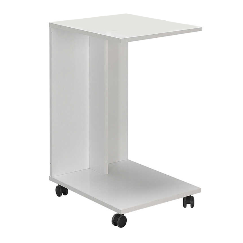 Τραπεζάκι βοηθητικό Πόρος 49 χρώμα λευκό gloss 35x45x65εκ.