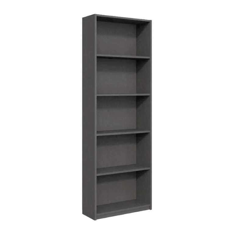 Βιβλιοθήκη Max χρώμα ανθρακί 58x23x170εκ.