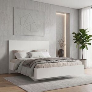 Κρεβάτι Oryana χρώμα λευκό 160x200εκ.