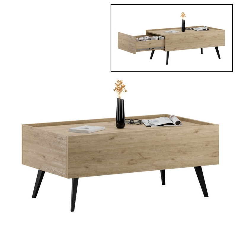 Τραπεζάκι σαλονιού Ολυμπία 28 χρώμα florida oak 102x61x44εκ.