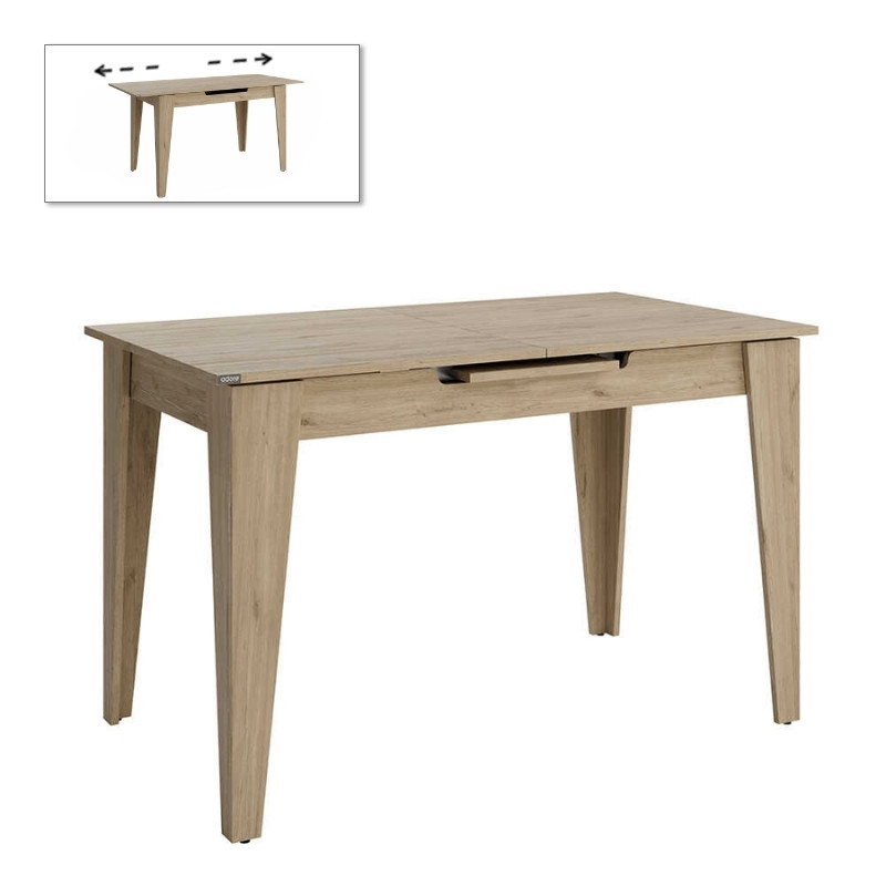 Τραπέζι Παρνασσός 42 επεκτεινόμενο χρώμα oak 120/150x70x75εκ.