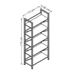 Βιβλιοθήκη Νάξος 29 χρώμα florida oak 73x35x172εκ. – εικόνα 6