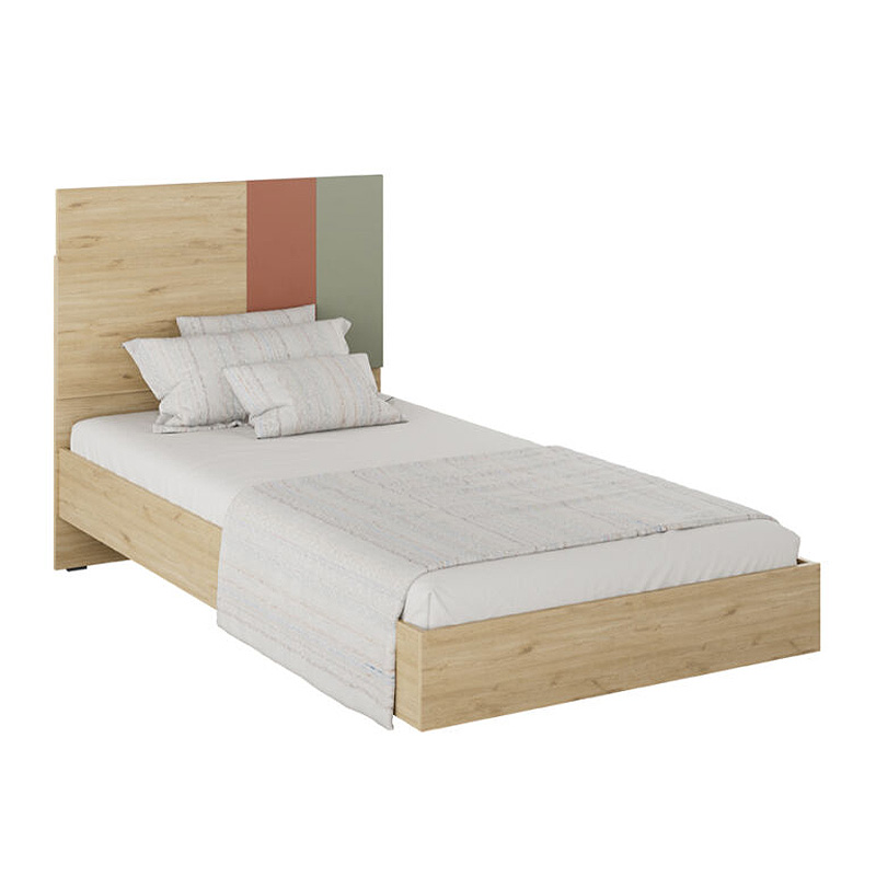 Κρεβάτι Χάλκη 56 χρώμα florida oak 100x200εκ.