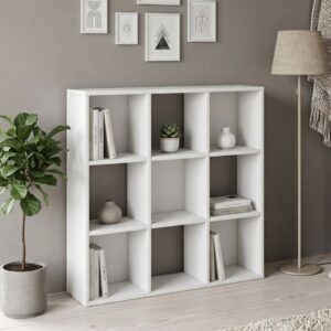 Βιβλιοθήκη Cube χρώμα λευκό 90x30x90εκ.