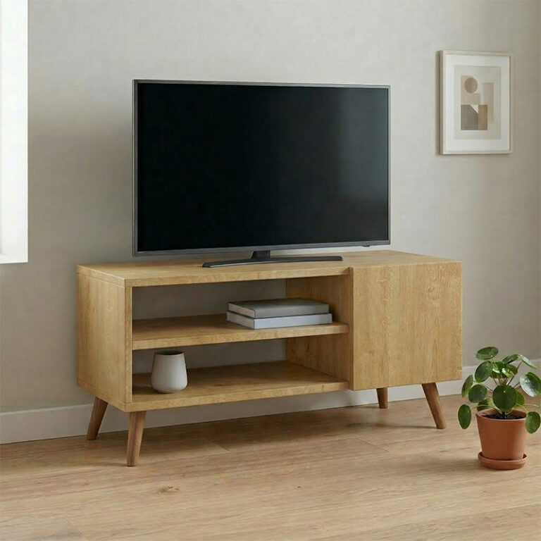 Έπιπλο τηλεόρασης Parma χρώμα sapphire oak 90x30x40εκ.