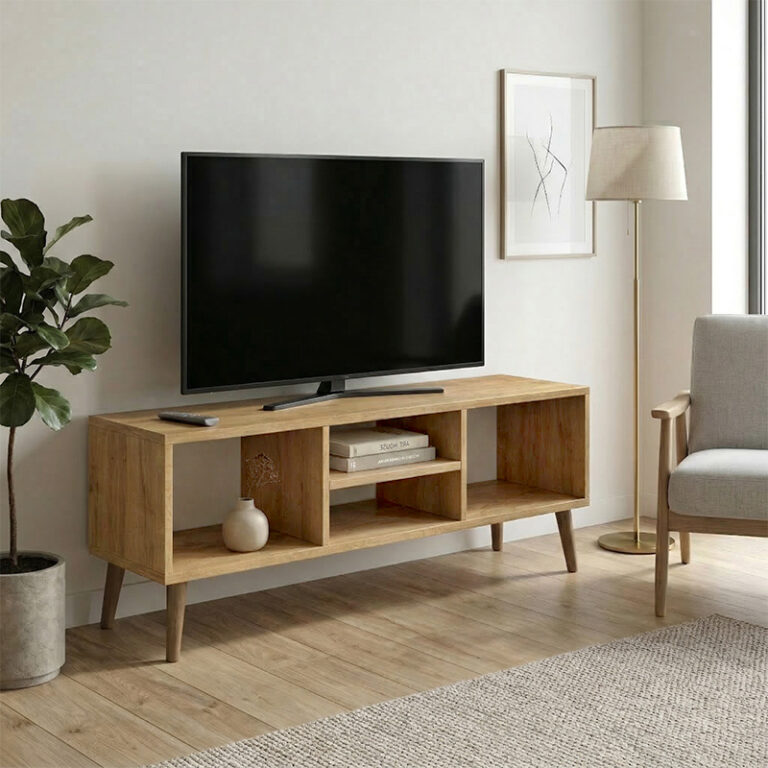 Έπιπλο τηλεόρασης Loren χρώμα sapphire oak 120x30x40εκ.