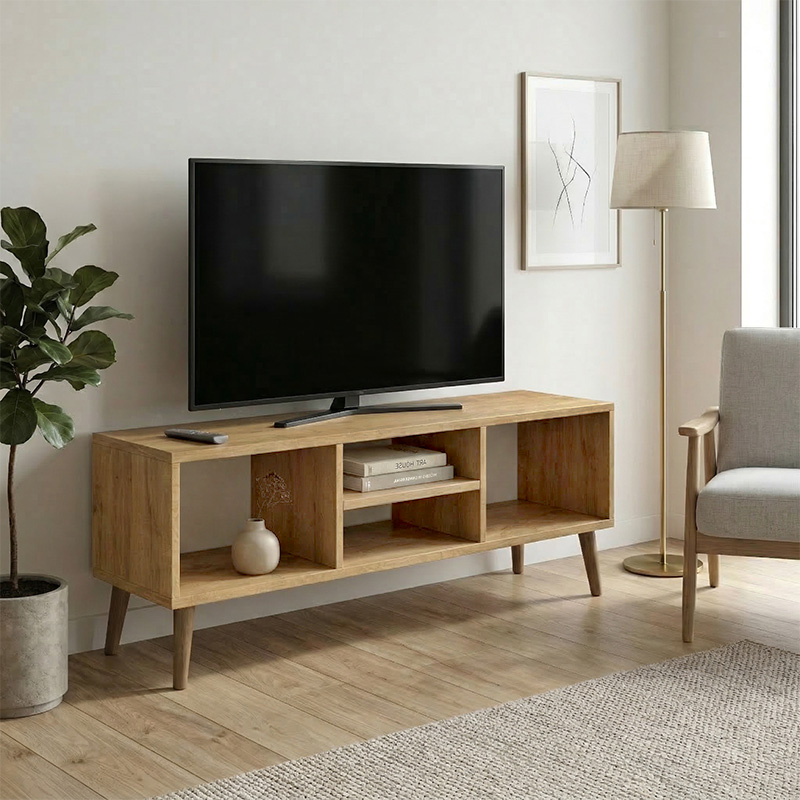 Έπιπλο τηλεόρασης Ζάκυνθος 31 χρώμα sapphire oak 120x30x40εκ.