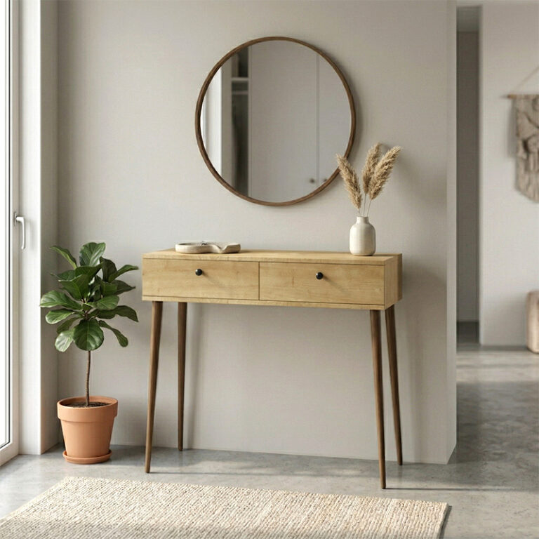 Κονσόλα Alis χρώμα sapphire oak 110x29x88εκ.