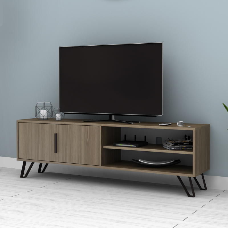 Έπιπλο τηλεόρασης Κύθνος 15 χρώμα καρυδί 160x35x49εκ.