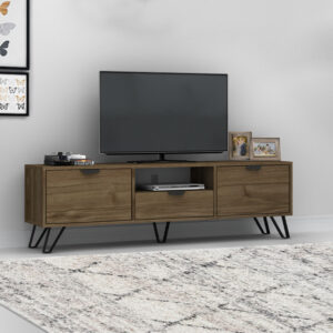 Έπιπλο τηλεόρασης Jasmine Megapap χρώμα καρυδί 170x35x50εκ.