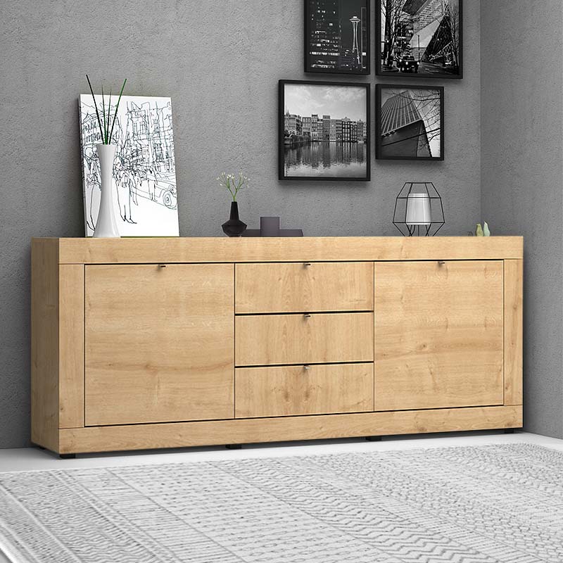 Μπουφές Όλυμπος 89 χρώμα φυσικό οξιάς 210x45x86εκ.