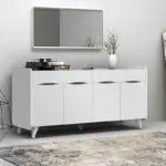 Μπουφές Φολέγανδρος 10 χρώμα λευκό 140x45x72εκ.