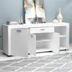 Μπουφές Πάρος 77 χρώμα λευκό 177x40x76εκ. – εικόνα 2