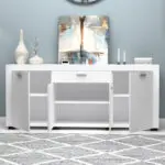 Μπουφές Πάρος 77 χρώμα λευκό 177x40x76εκ. – εικόνα 3
