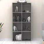 Βιβλιοθήκη Πίνδος 63 χρώμα γκρι σκυροδέματος 69,8x29x142εκ. – εικόνα 2