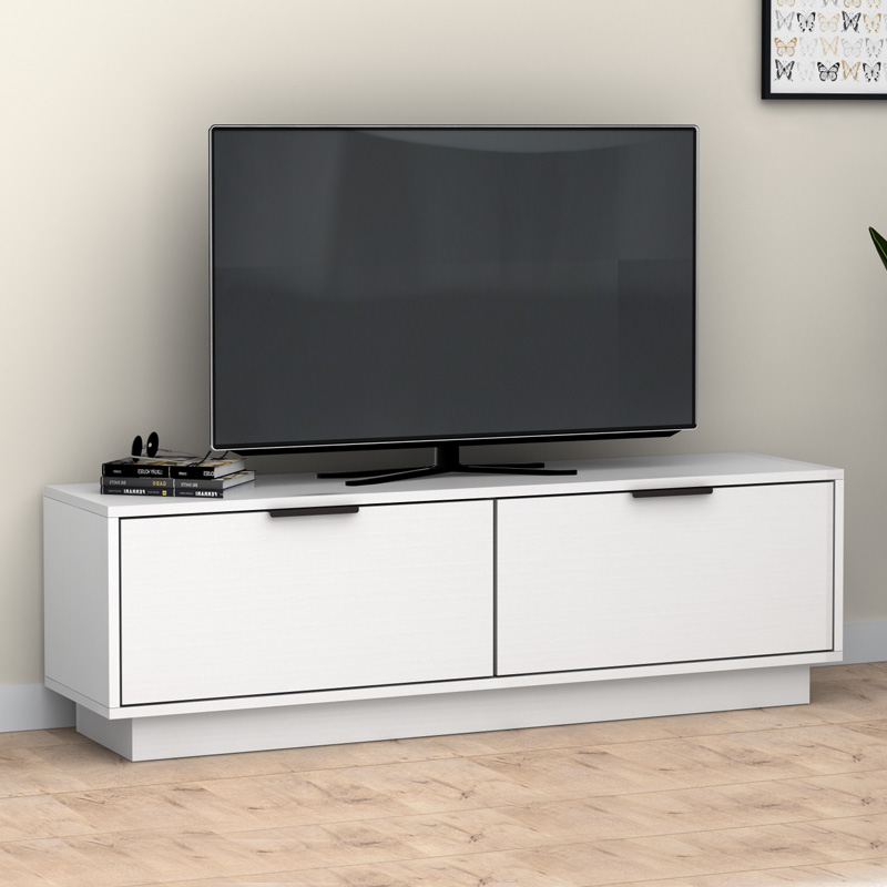 Έπιπλο τηλεόρασης Νάξος 69 χρώμα λευκό 140x35x43cm.