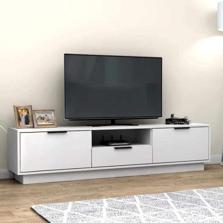Έπιπλο τηλεόρασης Σπέτσες 25 χρώμα λευκό 180x35x43cm.