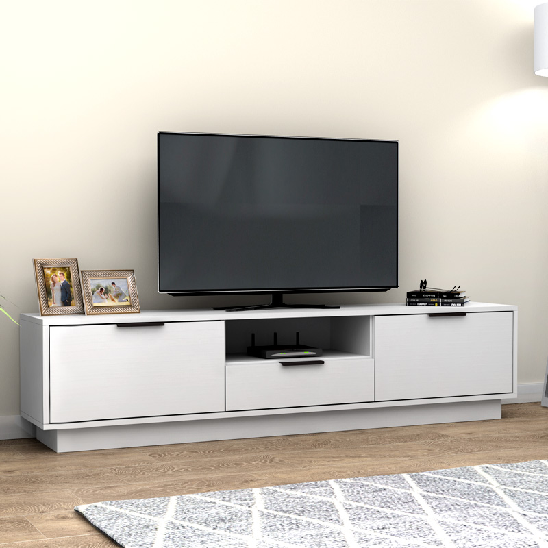 Έπιπλο τηλεόρασης Σπέτσες 25 χρώμα λευκό 180x35x43cm.