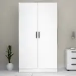 Ντουλάπα ρούχων Θάσος 31 δίφυλλη χρώμα λευκό 100x60x181εκ. – εικόνα 6