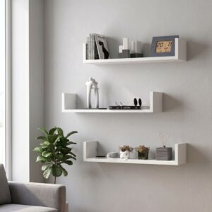 Ραφιέρα τοίχου Dark 3 τεμαχίων χρώμα λευκό 60x15x12εκ.