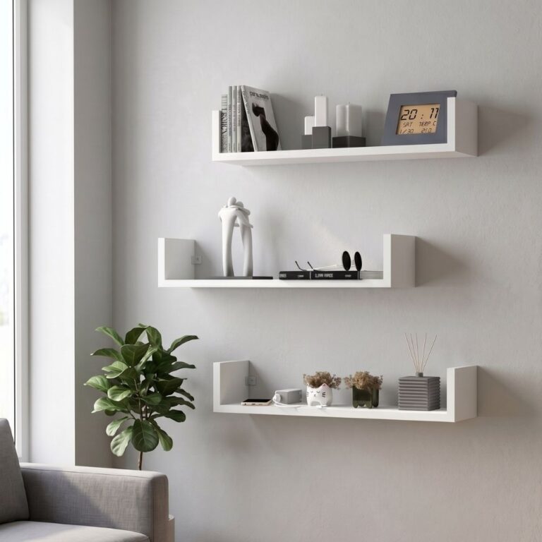 Ραφιέρα τοίχου Dark 3 τεμαχίων χρώμα λευκό 60x15x12εκ.