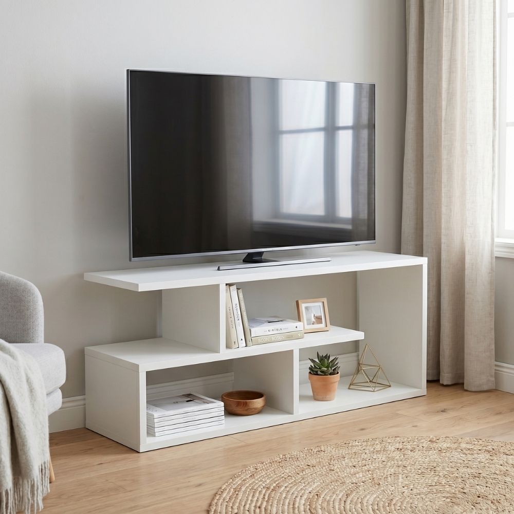 Έπιπλο τηλεόρασης Δωδώνη 15 χρώμα λευκό 100x30x40cm.