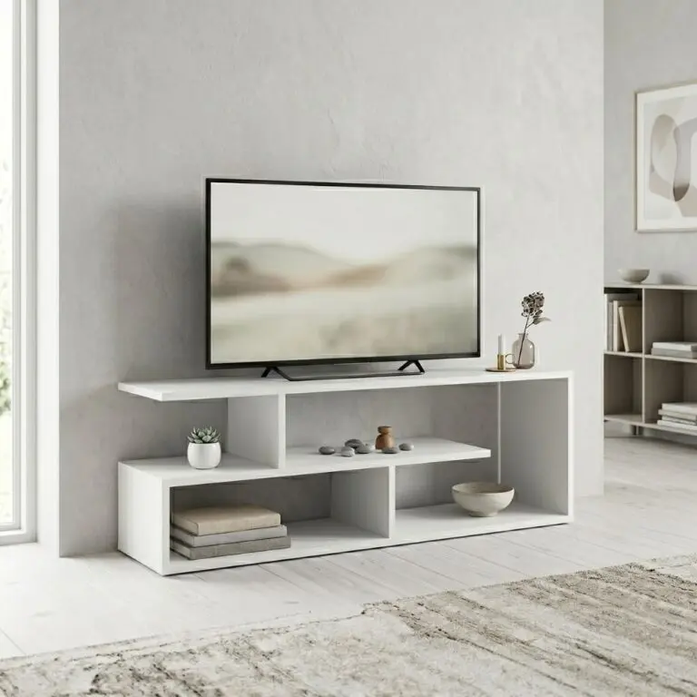 Έπιπλο τηλεόρασης Δωδώνη 15 χρώμα λευκό 120x30x40cm.