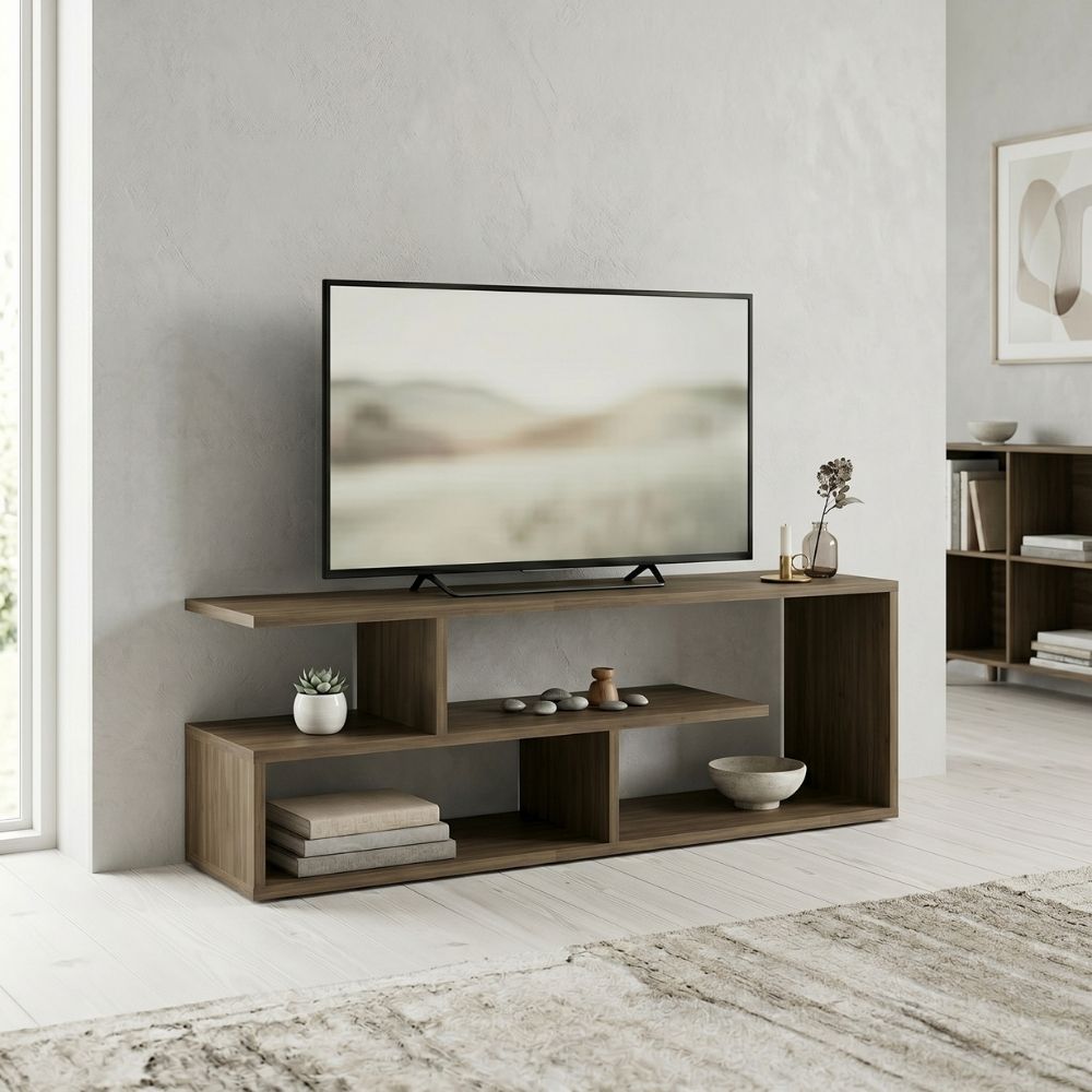 Έπιπλο τηλεόρασης Δωδώνη 15 χρώμα καρυδί 120x30x40cm.