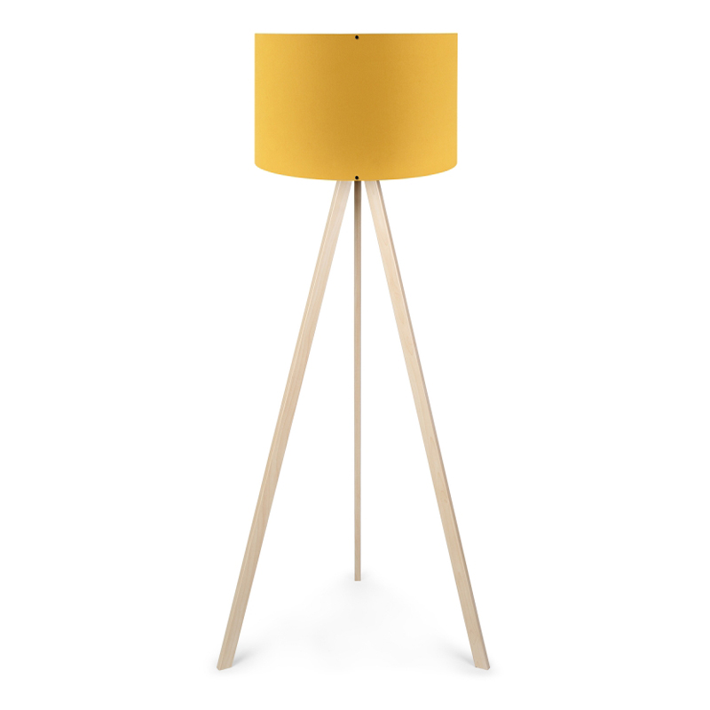 Φωτιστικό δαπέδου Επίδαυρος 37 Mdf/ύφασμα Pvc χρώμα φυσικό/κροκί 38x21x140εκ.