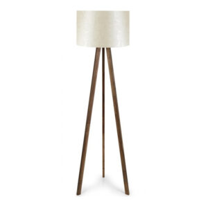 Φωτιστικό δαπέδου Rosling Mdf/ύφασμα Pvc χρώμα καρυδί/μπεζ 38x21x140εκ.
