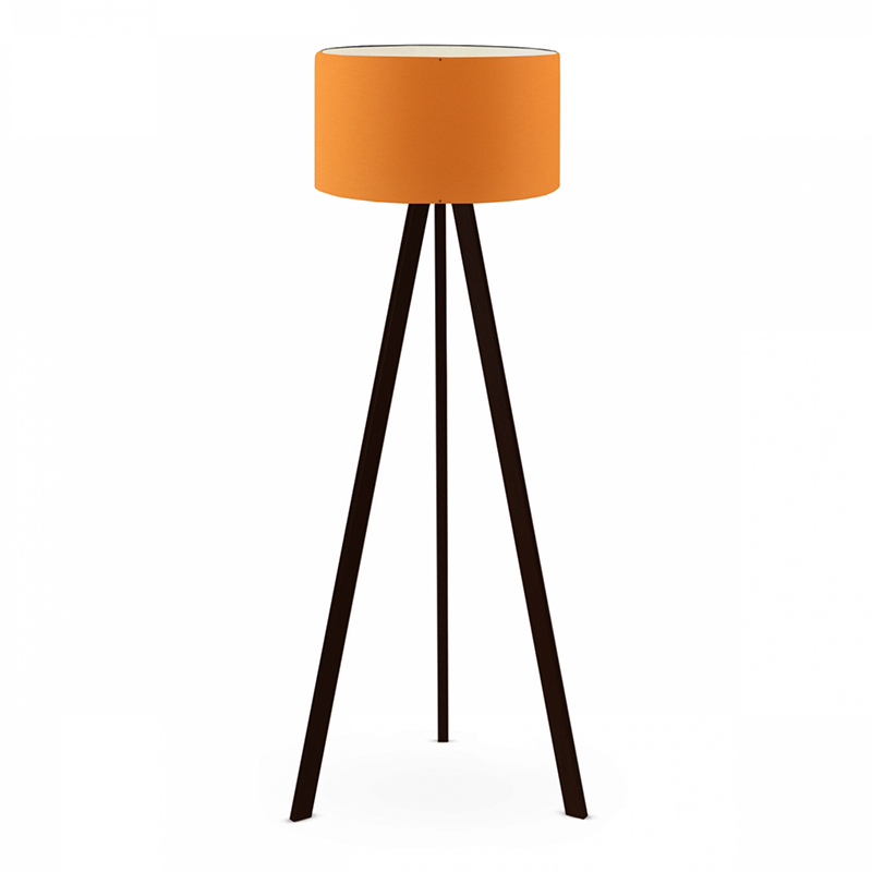 Φωτιστικό δαπέδου Επίδαυρος 37 Mdf/ύφασμα Pvc χρώμα μαύρο/πορτοκαλί 38x21x140εκ.