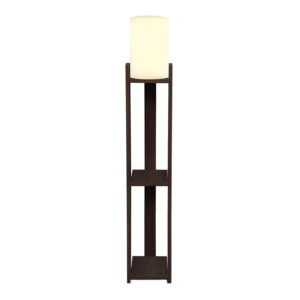 Φωτιστικό δαπέδου Verma I E27 Mdf/ύφασμα Pvc χρώμα wenge - κρεμ 18,5x18,5x142εκ.