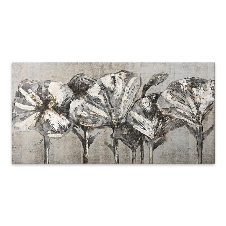 Πίνακας σε καμβά “White Flowers” ψηφιακής εκτύπωσης 120x60x3εκ.
