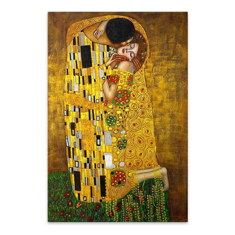 Πίνακας σε καμβά “The Kiss” ψηφιακής εκτύπωσης 60x90x3εκ.