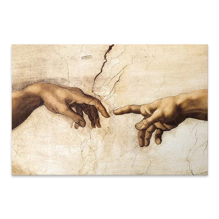 Πίνακας σε καμβά “The Creation of Adam” ψηφιακής εκτύπωσης 100x70x3εκ.