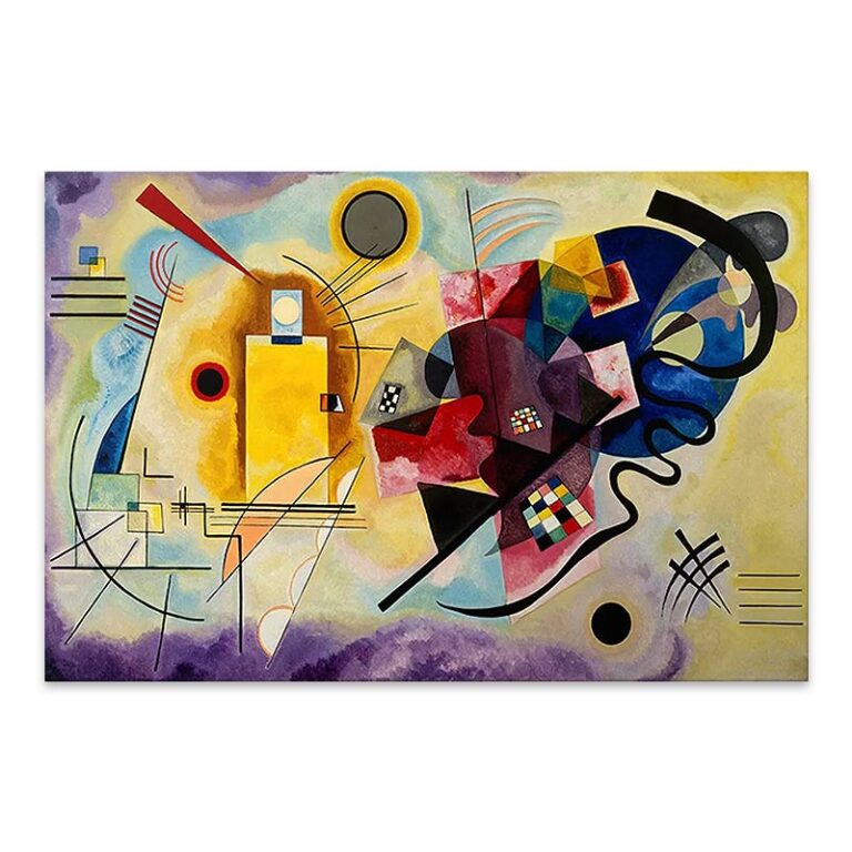 Πίνακας σε καμβά “Yellow Red Blue” ψηφιακής εκτύπωσης 70x50x3εκ.