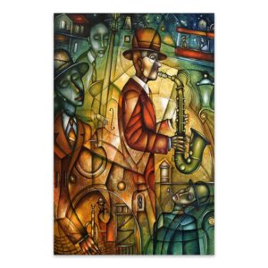 Πίνακας σε καμβά "Street Artists" ψηφιακής εκτύπωσης 50x75x3εκ.