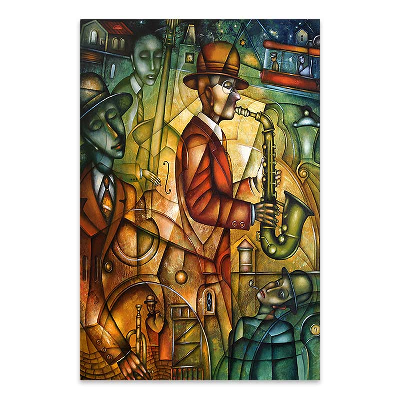 Πίνακας σε καμβά "Street Artists" ψηφιακής εκτύπωσης 50x75x3εκ.
