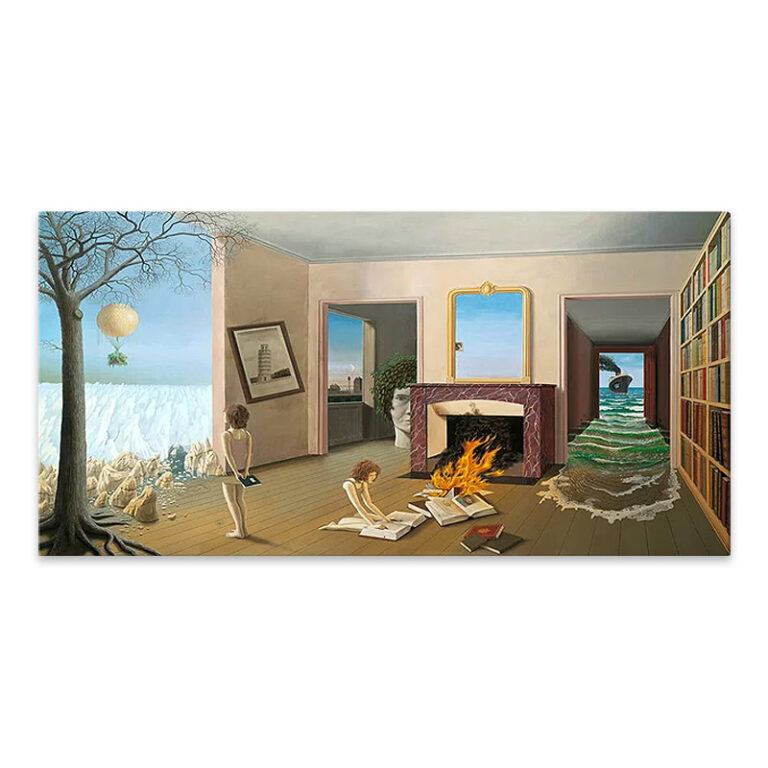 Πίνακας σε καμβά “Entre Les Trous De La Memoire” ψηφιακής εκτύπωσης 80x40x3εκ.
